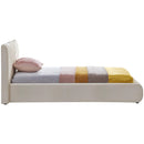 Meridian Nico Cream Velvet Twin Bed IMAGE 5
