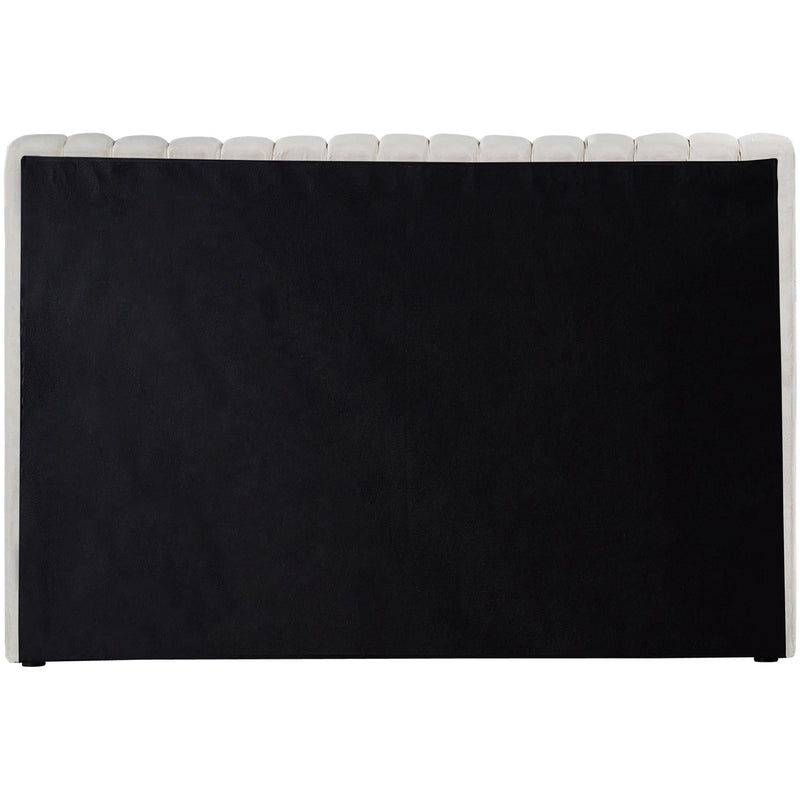 Meridian Nico Cream Velvet Twin Bed IMAGE 6