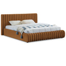 Meridian Nico Saddle Velvet King Bed IMAGE 1