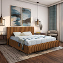 Meridian Nico Saddle Velvet Queen Bed IMAGE 2