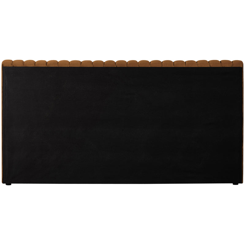 Meridian Nico Saddle Velvet Queen Bed IMAGE 6