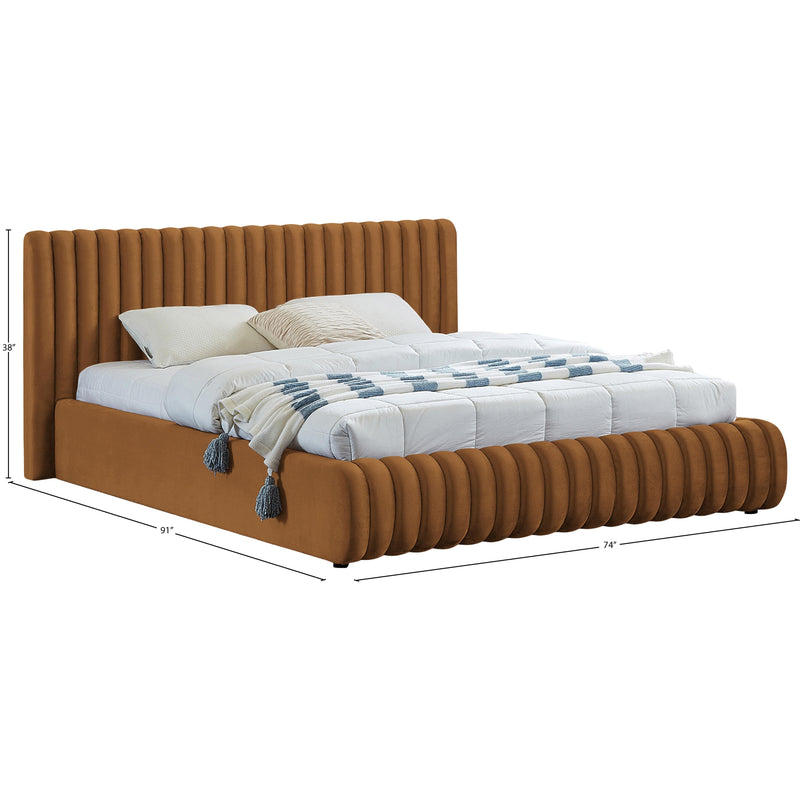 Meridian Nico Saddle Velvet Queen Bed IMAGE 8