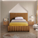 Meridian Nico Saddle Velvet Twin Bed IMAGE 4
