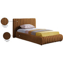 Meridian Nico Saddle Velvet Twin Bed IMAGE 8