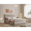 Meridian Paxton Beige Chenille Fabric Full Bed (3 Boxes) IMAGE 2
