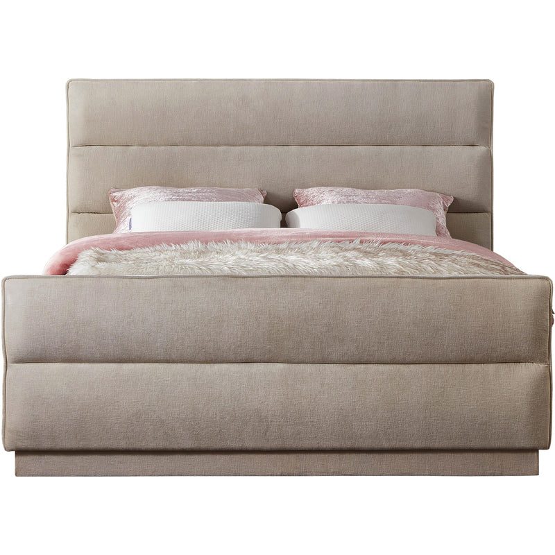 Meridian Paxton Beige Chenille Fabric Full Bed (3 Boxes) IMAGE 3