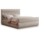 Meridian Paxton Beige Chenille Fabric Queen Bed (3 Boxes) IMAGE 9