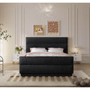 Meridian Paxton Black Chenille Fabric Full Bed (3 Boxes) IMAGE 4