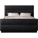 Meridian Paxton Black Chenille Fabric King Bed (3 Boxes) IMAGE 3