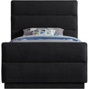 Meridian Paxton Black Chenille Fabric Twin Bed (3 Boxes) IMAGE 3
