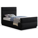 Meridian Paxton Black Chenille Fabric Twin Bed (3 Boxes) IMAGE 9