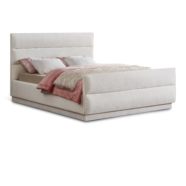 Meridian Paxton Cream Chenille Fabric King Bed (3 Boxes) IMAGE 1