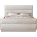 Meridian Paxton Cream Chenille Fabric Queen Bed (3 Boxes) IMAGE 3