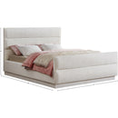 Meridian Paxton Cream Chenille Fabric Queen Bed (3 Boxes) IMAGE 8