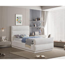 Meridian Paxton Cream Chenille Fabric Twin Bed (3 Boxes) IMAGE 2