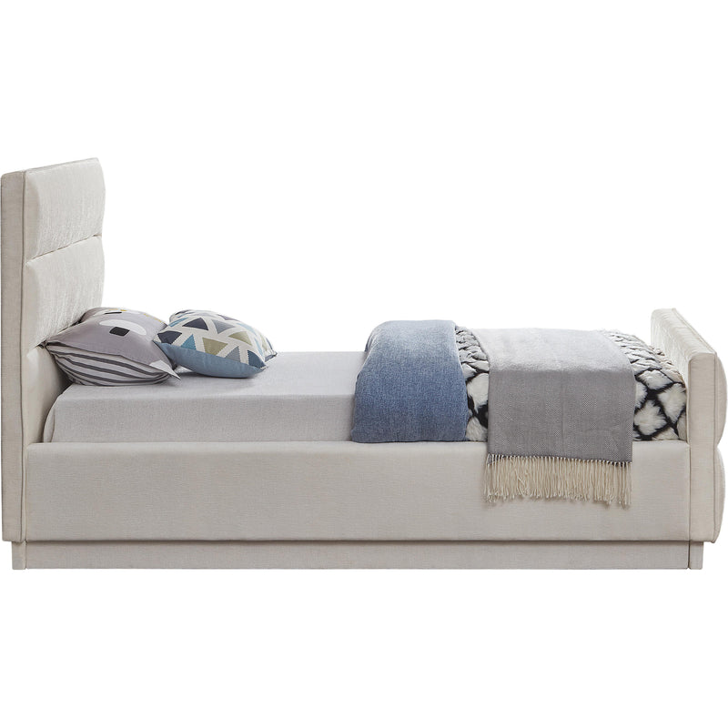 Meridian Paxton Cream Chenille Fabric Twin Bed (3 Boxes) IMAGE 5