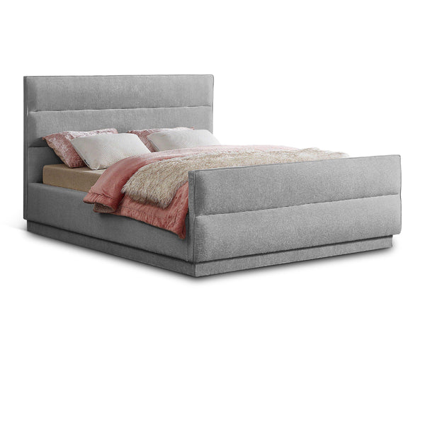 Meridian Paxton Grey Chenille Fabric Full Bed (3 Boxes) IMAGE 1