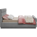 Meridian Paxton Grey Chenille Fabric Queen Bed (3 Boxes) IMAGE 5