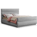 Meridian Paxton Grey Chenille Fabric Queen Bed (3 Boxes) IMAGE 9