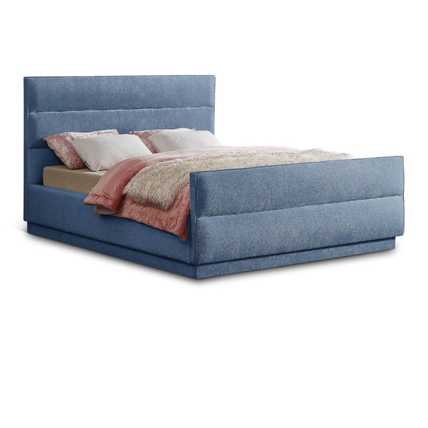 Meridian Paxton Light Blue Chenille Fabric Full Bed (3 Boxes) IMAGE 1