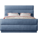 Meridian Paxton Light Blue Chenille Fabric King Bed (3 Boxes) IMAGE 3