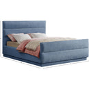 Meridian Paxton Light Blue Chenille Fabric King Bed (3 Boxes) IMAGE 9