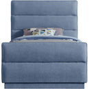Meridian Paxton Light Blue Chenille Fabric Twin Bed (3 Boxes) IMAGE 3