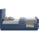 Meridian Paxton Light Blue Chenille Fabric Twin Bed (3 Boxes) IMAGE 5