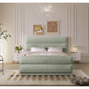 Meridian Paxton Mint Chenille Fabric Full Bed (3 Boxes) IMAGE 4
