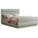 Meridian Paxton Mint Chenille Fabric King Bed (3 Boxes) IMAGE 9
