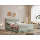Meridian Paxton Mint Chenille Fabric Queen Bed (3 Boxes) IMAGE 2