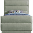 Meridian Paxton Mint Chenille Fabric Twin Bed (3 Boxes) IMAGE 3