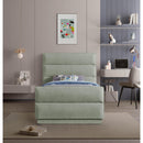 Meridian Paxton Mint Chenille Fabric Twin Bed (3 Boxes) IMAGE 4