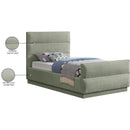 Meridian Paxton Mint Chenille Fabric Twin Bed (3 Boxes) IMAGE 8