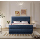 Meridian Paxton Navy Chenille Fabric Full Bed (3 Boxes) IMAGE 4