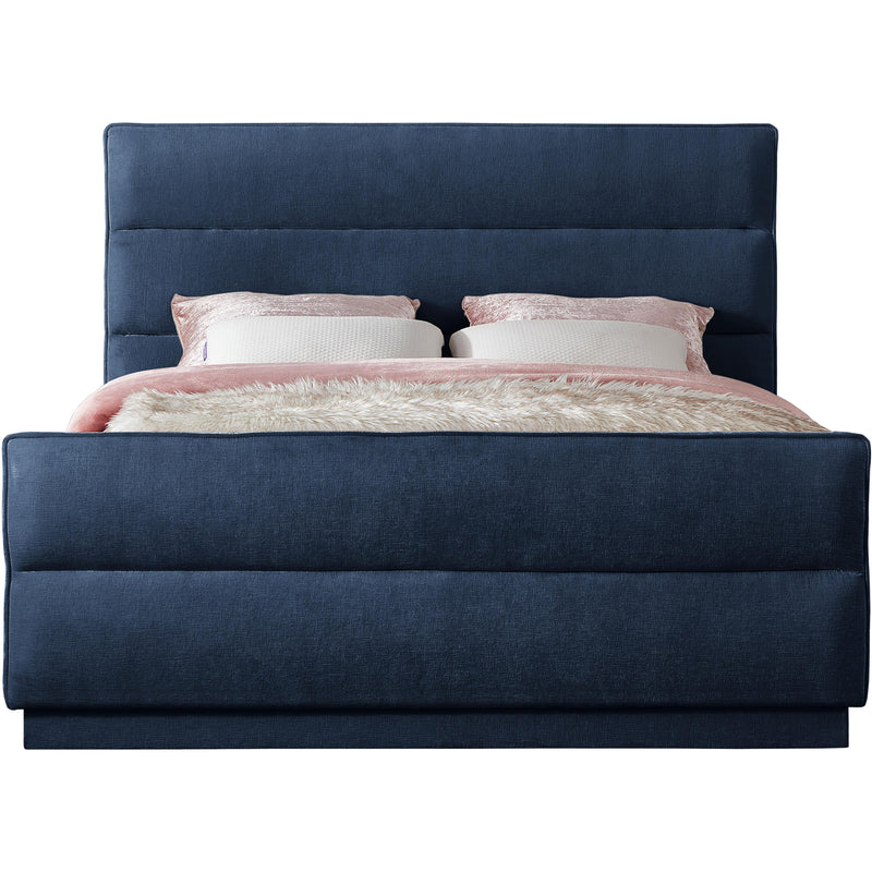 Meridian Paxton Navy Chenille Fabric King Bed (3 Boxes) IMAGE 3