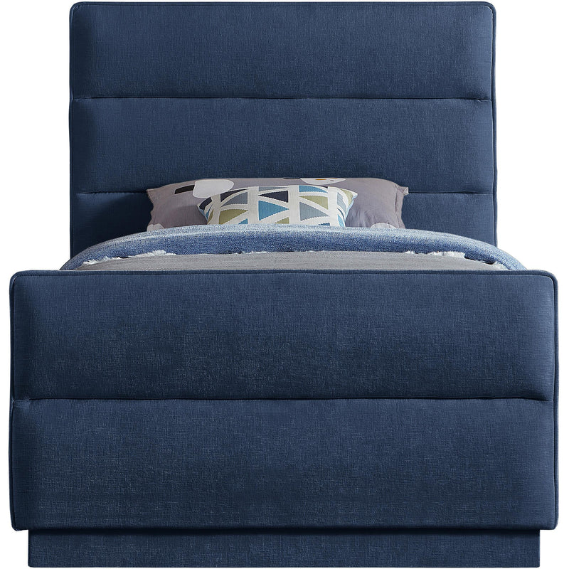 Meridian Paxton Navy Chenille Fabric Twin Bed (3 Boxes) IMAGE 3