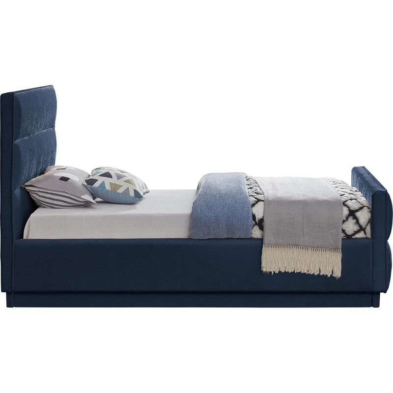 Meridian Paxton Navy Chenille Fabric Twin Bed (3 Boxes) IMAGE 5