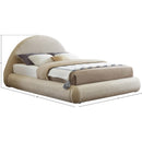 Meridian Rudy Beige Teddy Fabric Full Bed IMAGE 11