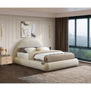 Meridian Rudy Beige Teddy Fabric Full Bed IMAGE 2