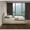 Meridian Rudy Beige Teddy Fabric Full Bed IMAGE 6
