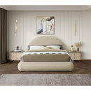 Meridian Rudy Beige Teddy Fabric King Bed IMAGE 4