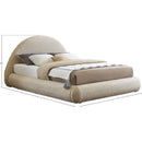 Meridian Rudy Beige Teddy Fabric Queen Bed IMAGE 11