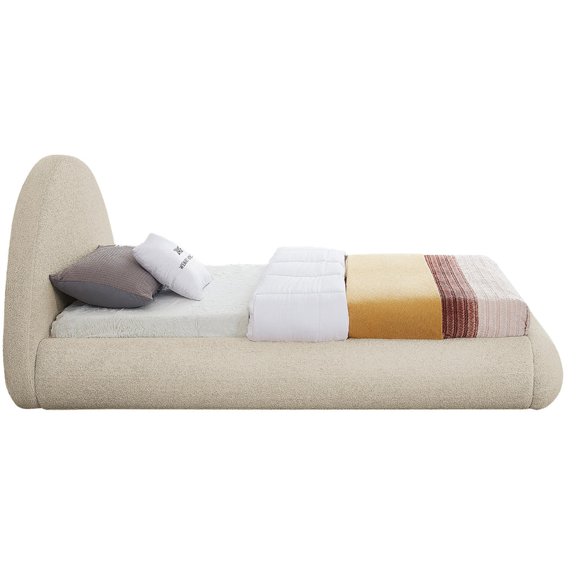Meridian Rudy Beige Teddy Fabric Twin Bed IMAGE 5