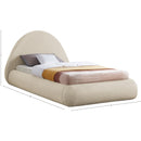 Meridian Rudy Beige Teddy Fabric Twin Bed IMAGE 8