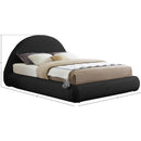 Meridian Rudy Black Teddy Fabric Full Bed IMAGE 11