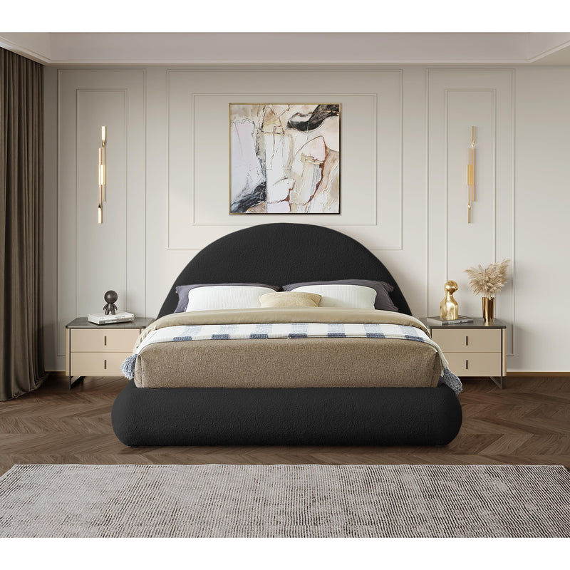 Meridian Rudy Black Teddy Fabric Full Bed IMAGE 4