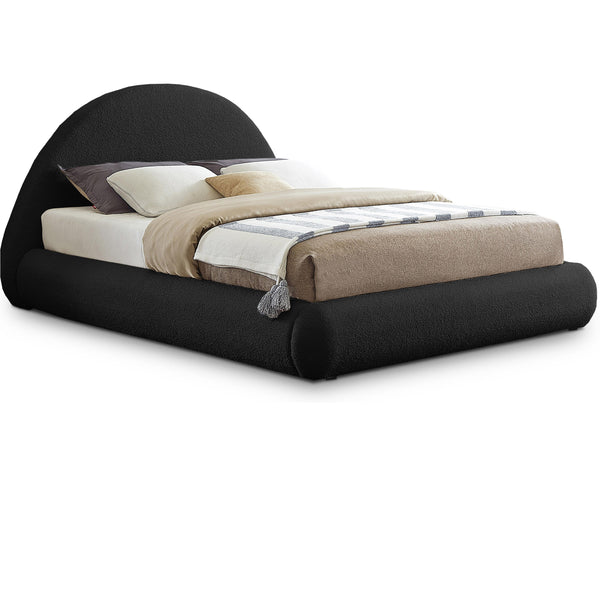 Meridian Rudy Black Teddy Fabric King Bed IMAGE 1
