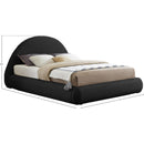 Meridian Rudy Black Teddy Fabric Queen Bed IMAGE 11