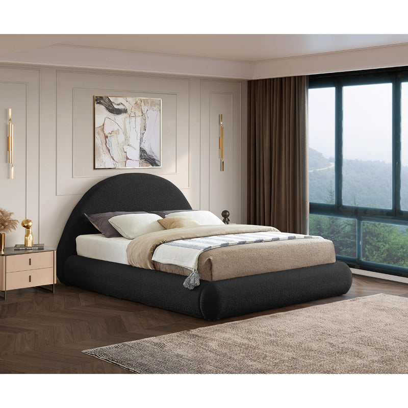 Meridian Rudy Black Teddy Fabric Queen Bed IMAGE 2